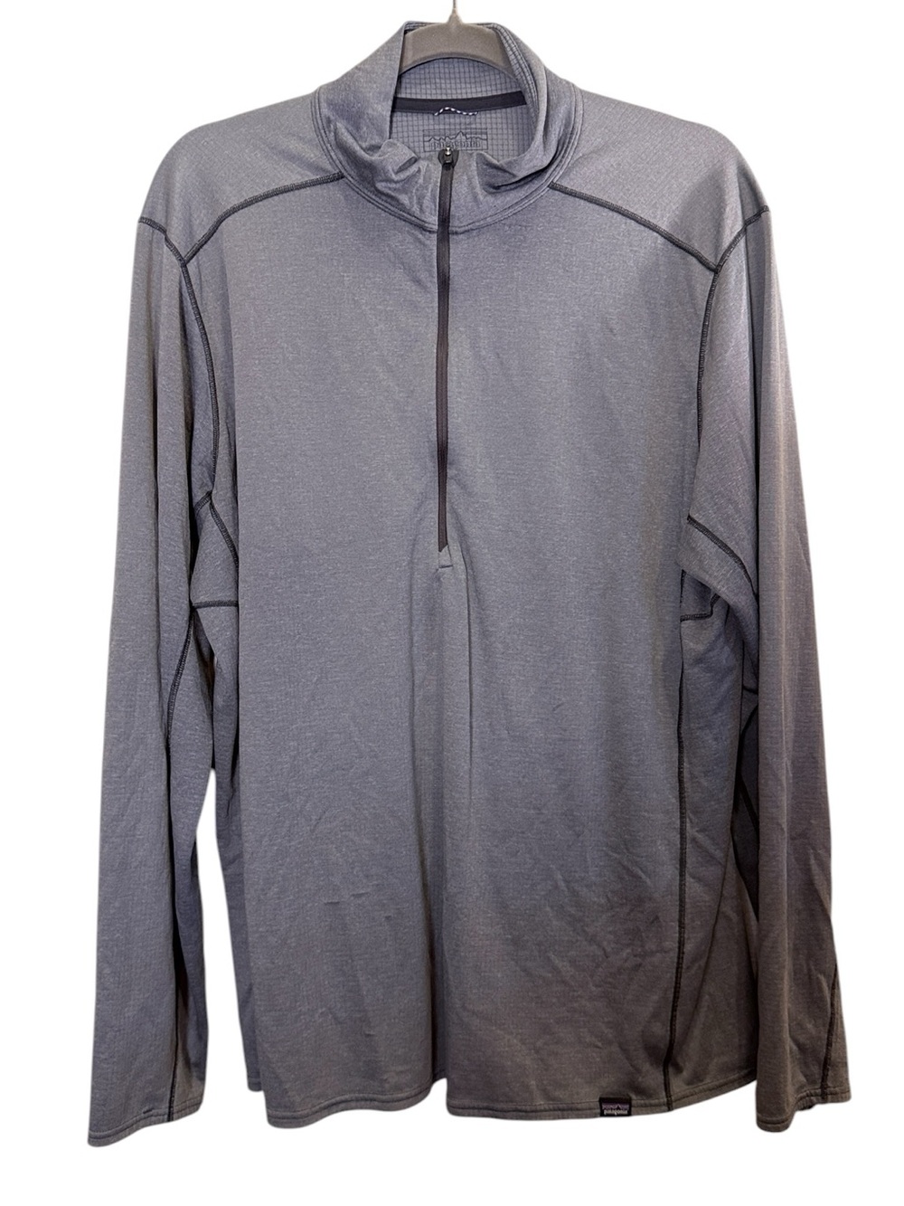Patagonia Men's Gray Capeline Performance Baselayer Quarter-Zip Long-Sleeve XL